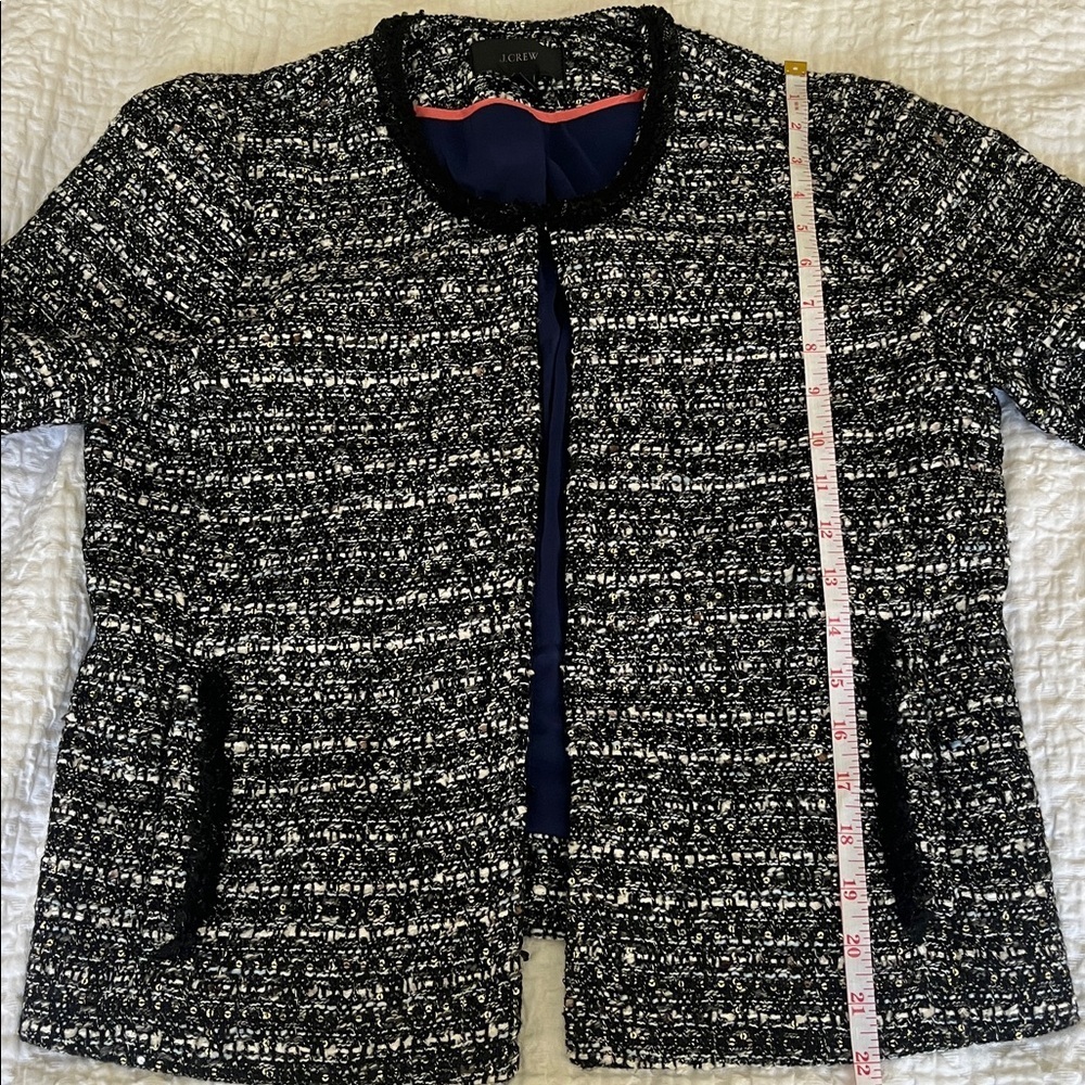 J. Crew Lady Day Jacket Metallic Sequin Tweed - Picture 12 of 12